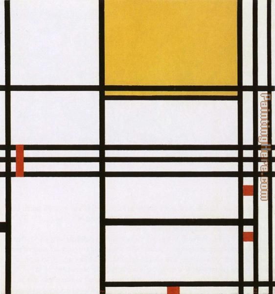 omposition with Black White Yellow and Red painting - Piet Mondrian omposition with Black White Yellow and Red art painting